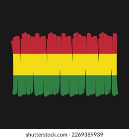 Diseño de vectores de pincel de bandera de Bolivia