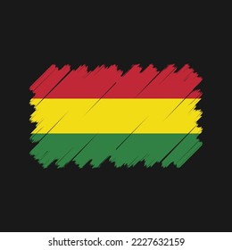 Bolivia Flag Brush Vector Illustration