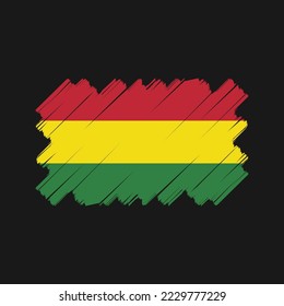 Bolivia Flag Brush Vector Illustration