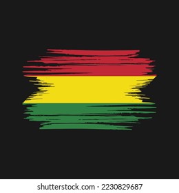 Bolivia Flag Brush Vector Illustration