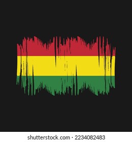 Ilustración del vector del pincel de bandera de Bolivia