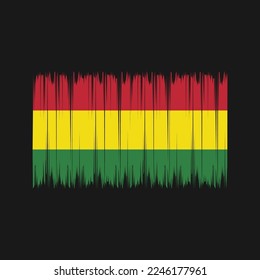 Bolivia Flag Brush Vector Illustration