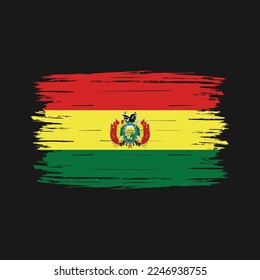 Bolivia Flag Brush Vector Illustration