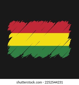Bolivia Flag Brush Vector Illustration