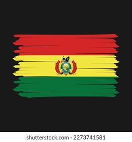 Ilustración del vector del pincel de bandera de Bolivia