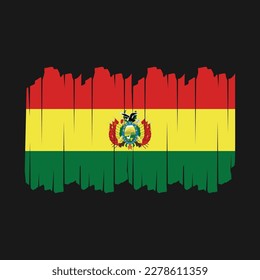 Ilustración del vector del pincel de bandera de Bolivia