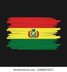 Ilustración del vector del pincel de bandera de Bolivia
