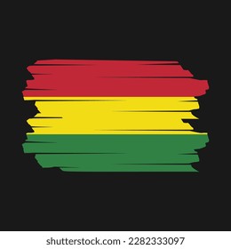 Bolivia Flag Brush Vector Illustration