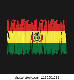Bolivia Flag Brush Vector Illustration