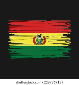 Bolivia Flag Brush Vector Illustration