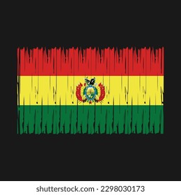 Ilustración del vector del pincel de bandera de Bolivia