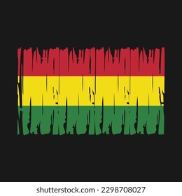 Bolivia Flag Brush Vector Illustration