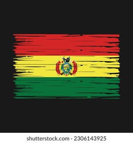 Ilustración del vector del pincel de bandera de Bolivia