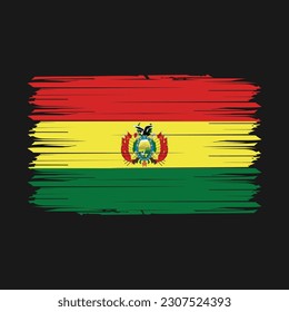 Bolivia Flag Brush Vector Illustration