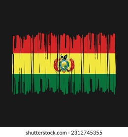 Bolivia Flag Brush Vector Illustration