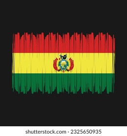 Bolivia Flag Brush Vector Illustration