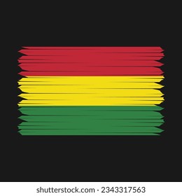 Bolivia Flag Brush Vector Illustration