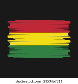 Ilustración del vector del pincel de bandera de Bolivia