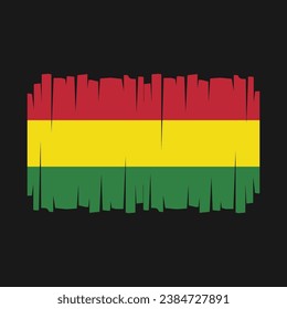 Bolivia Flag Brush Vector Illustration