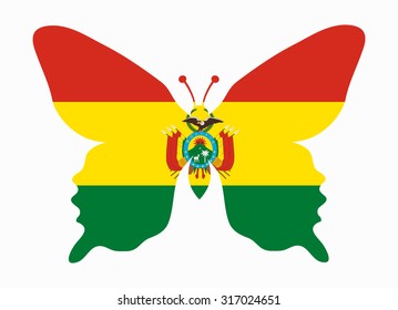 bolivia flag butterfly