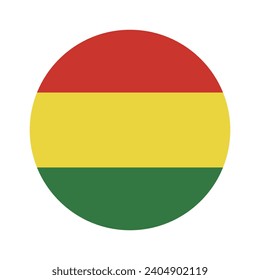 Bolivia flag. Button flag icon. Standard color. Circle icon flag. Computer illustration. Digital illustration. Vector illustration.