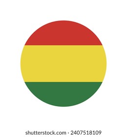 Bolivia flag. Button flag icon. Standard color. Circle icon flag. Computer illustration. Digital illustration. Vector illustration.