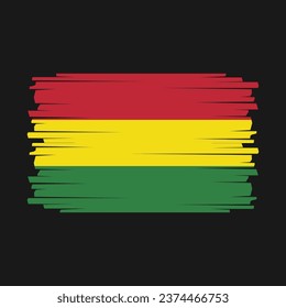 Ilustración de vectores de diseño de bandera de Bolivia