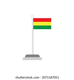 Bolivia flag, Bolivia flag flat design