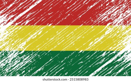 Bandera de Bolivia Fondo grunge textura Vector diseño ilustración