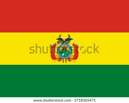 Bolivia flag icon, Bolivia national flag. Vector illustration.