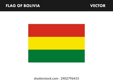Bolivia flag. Flag of Bolivia illustration. Flag picture. Vector