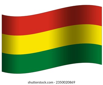 Bolivienflagge einzeln auf 3D-weißem Hintergrund