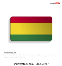 Bolivia flag isolated on white background - vector illustration