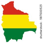 Bolivia flag map