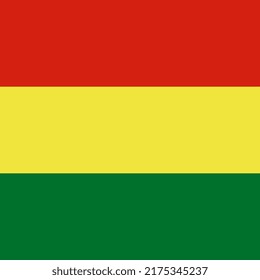 Bolivia flag, official colors. Vector illustration.