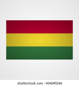 Bolivia flag on a gray background. Vector illustration