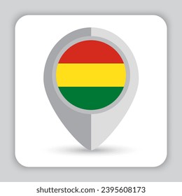 Bolivia Flag Pin Map Icon