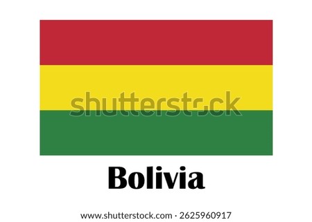 Bolivia flag. Sovereign state flag of Bolivia
