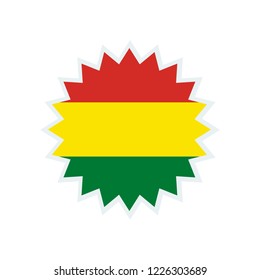 Bolivia flag. Bolivia star flag.