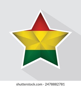 Bolivia Flag Star Shape Icon