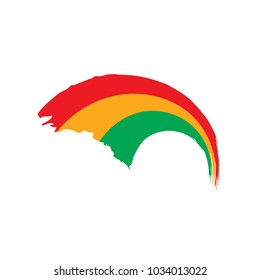 Bolivia flag, vector illustration