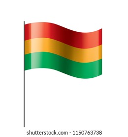 Bolivia flag, vector illustration