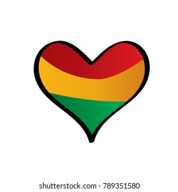 Bolivia flag, vector illustration