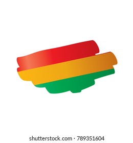 Bolivia flag, vector illustration