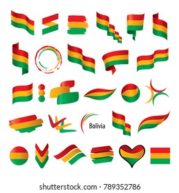 Bolivia flag, vector illustration