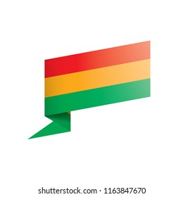 Bolivia flag, vector illustration on a white background.