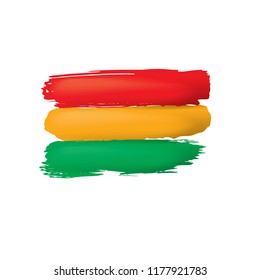 Bolivia flag, vector illustration on a white background