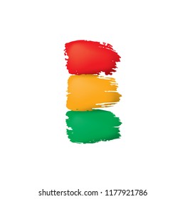 Bolivia flag, vector illustration on a white background