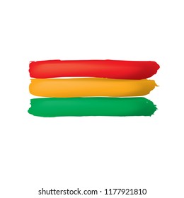 Bolivia flag, vector illustration on a white background