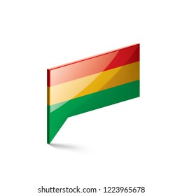Bolivia flag, vector illustration on a white background.